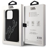 Karl Lagerfeld 3D Rubber Signature Case for iPhone 15 Pro Max - Black
