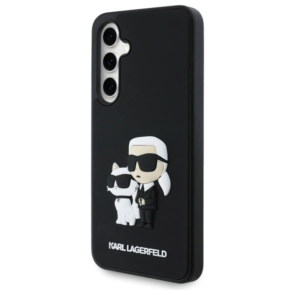 Karl Lagerfeld 3D Rubber Karl&Choupette Case for Samsung Galaxy S24 FE - Black