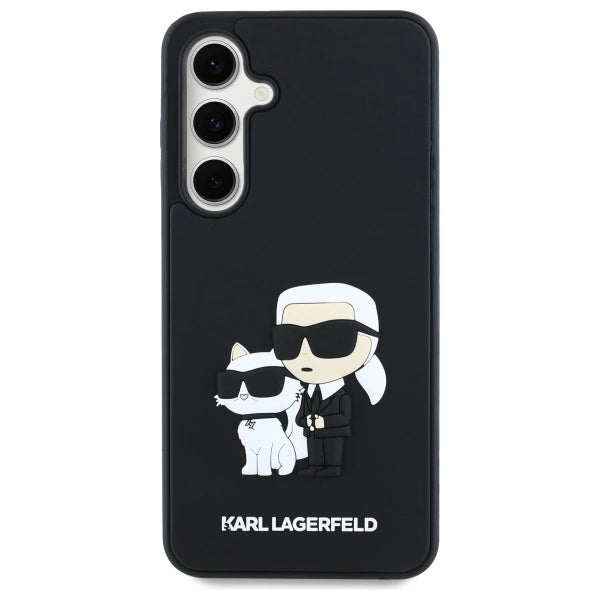 Karl Lagerfeld 3D Rubber Karl&Choupette Case for Samsung Galaxy S24 FE - Black