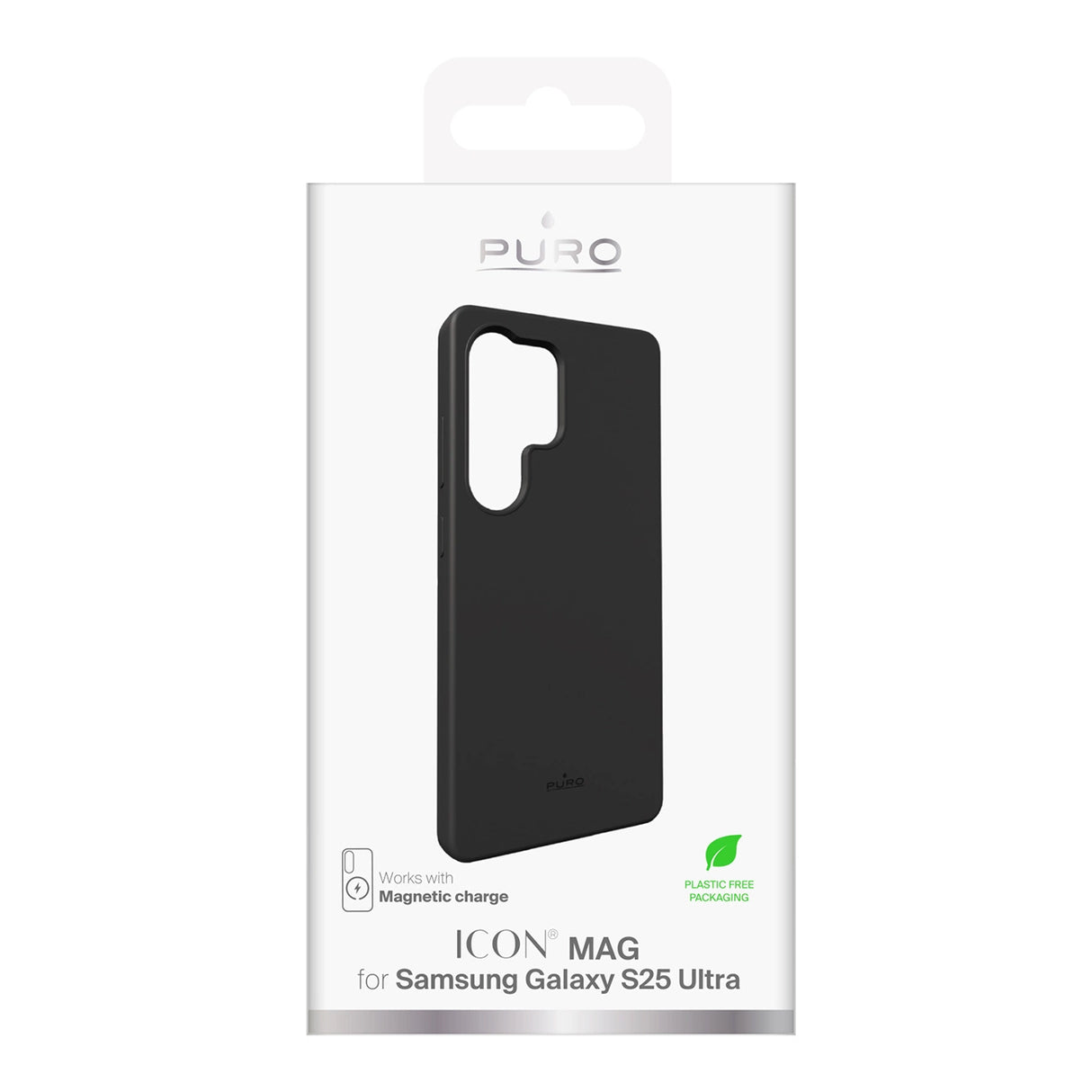 Puro Icon Mag Silicone Case med MagSafe til Samsung Galaxy S25 Ultra - sort