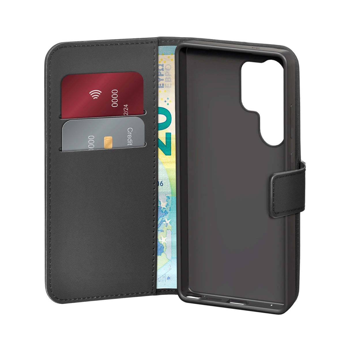 Puro Booklet Case med Flip og Wallet til Samsung Galaxy S25 Ultra - sort