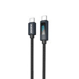 Dudao L7C USB-C - USB-C 100W-kabel med LED-skærm 1m - sort
