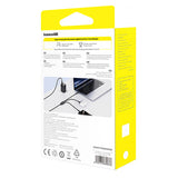 Baseus Flash Series 3 3in1 kabel 100W USB-C - USB-C + USB-C + Lightning 1,5 m + 3 x 0,25 m - sort