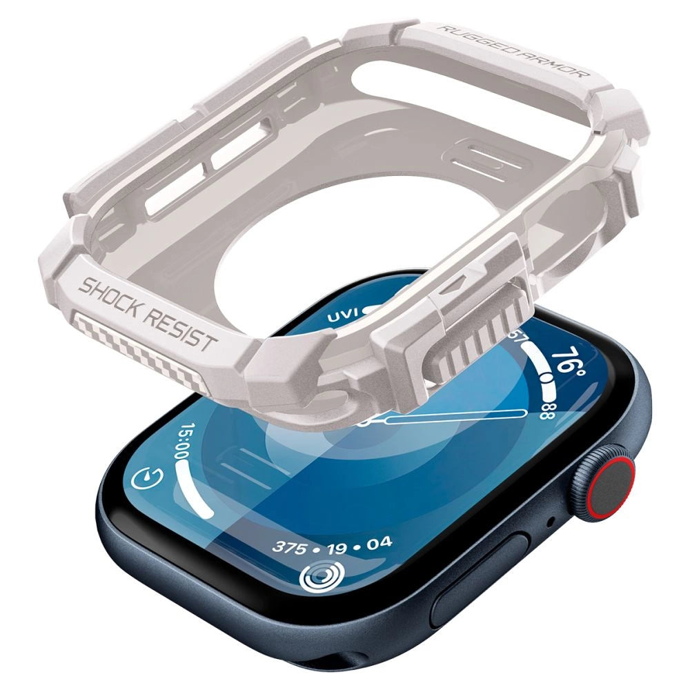 Spigen Rugged Armor Strap til Apple Watch 10 46mm - Beige