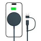 Tech-Protect QI15W-A44 Magnetisk trådløs oplader med MagSafe - Blå