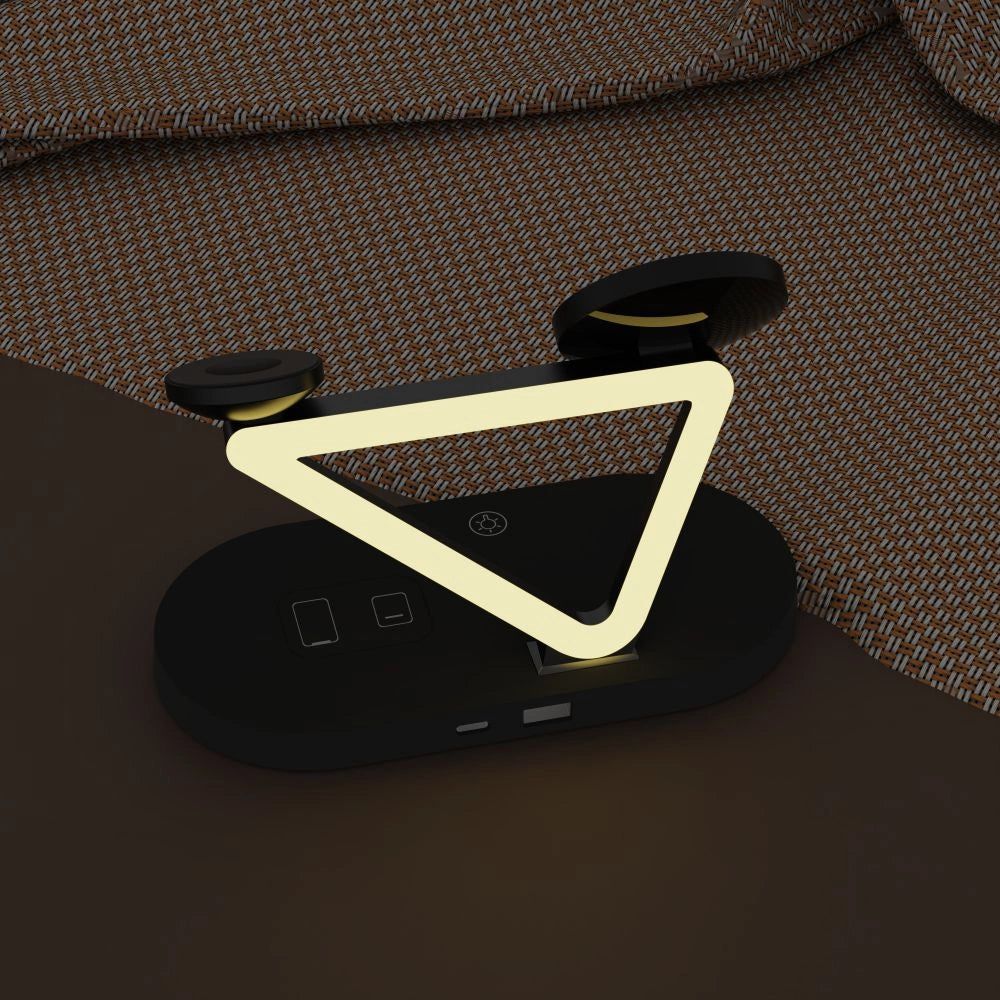 Tech-Protect QI15W-A41 3in1 trådløs oplader med MagSafe til Apple-enheder - sort