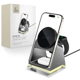 Tech-Protect QI15W-A43 3in1 trådløs oplader med MagSafe til Apple-enheder - sort