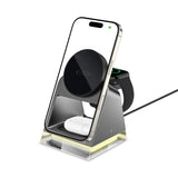 Tech-Protect QI15W-A43 3in1 trådløs oplader med MagSafe til Apple-enheder - sort