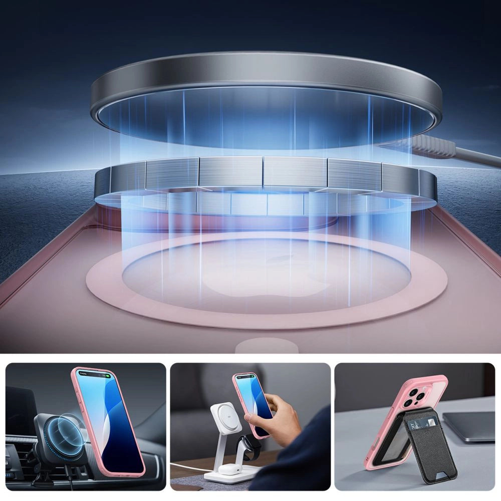 ESR Classic Pro Set Halolock MagSafe Case til iPhone 16 Pro Max - Pink