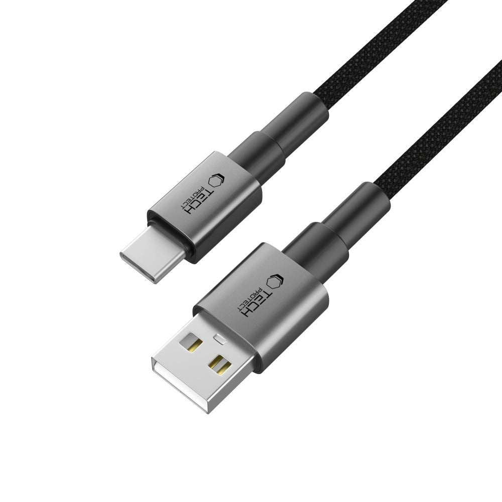Tech-Protect UltraBoost DNA USB-A / USB-C Kabel 15W/3A 50cm - Grå