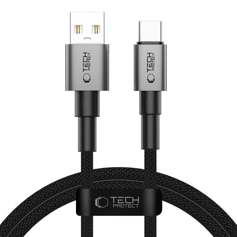 Tech-Protect UltraBoost DNA USB-A / USB-C Kabel 15W/3A 100cm - Grå