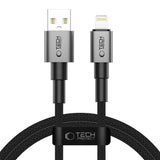 Tech-Protect UltraBoost DNA USB-A / Lightning kabel 15W/2.4A 100 cm - grå