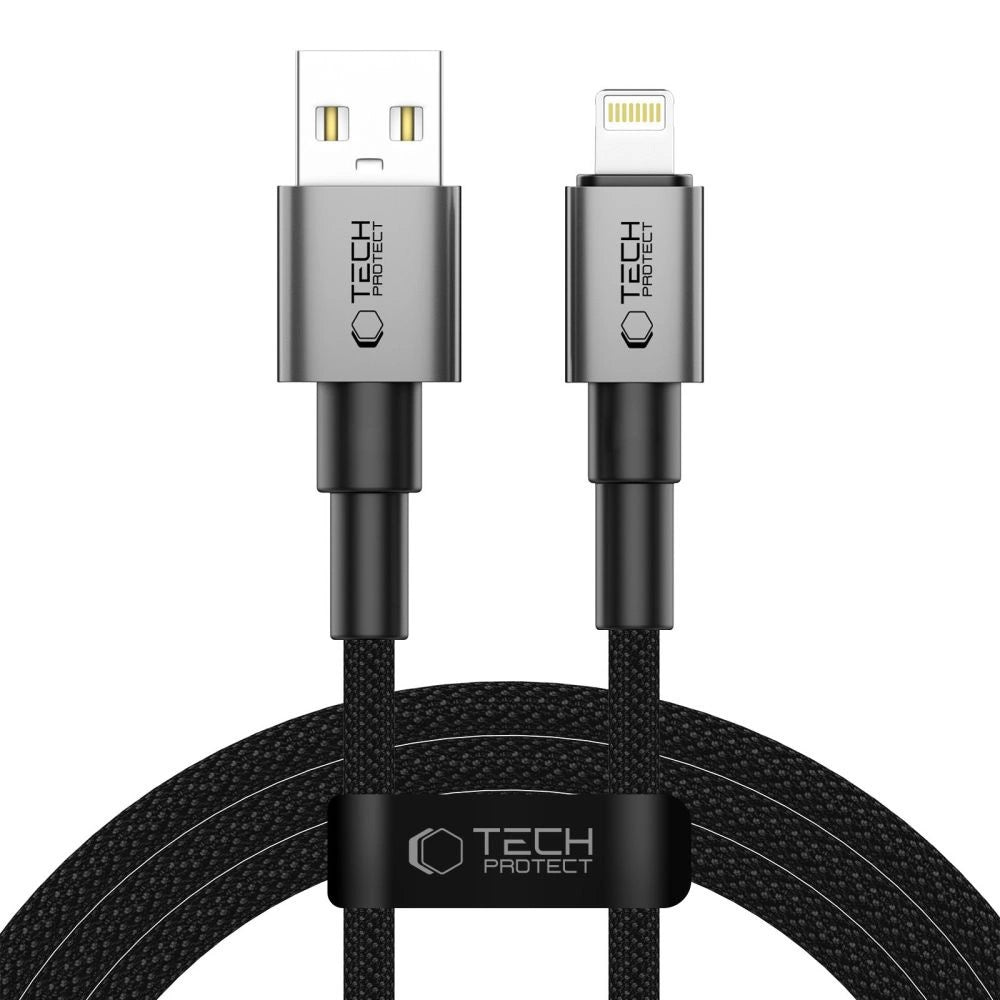Tech-Protect UltraBoost DNA USB-A / Lightning kabel 15W/2.4A 200 cm - grå