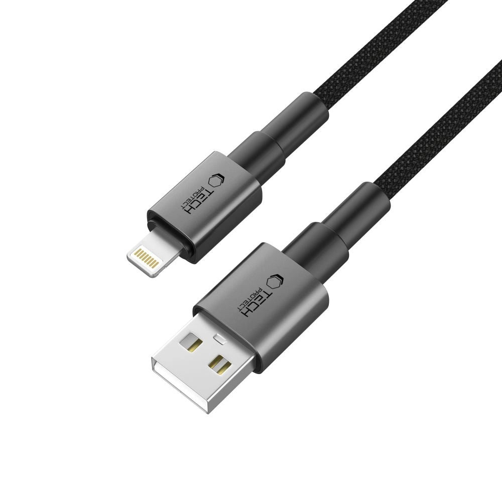 Tech-Protect UltraBoost DNA USB-A / Lightning kabel 15W/2.4A 200 cm - grå