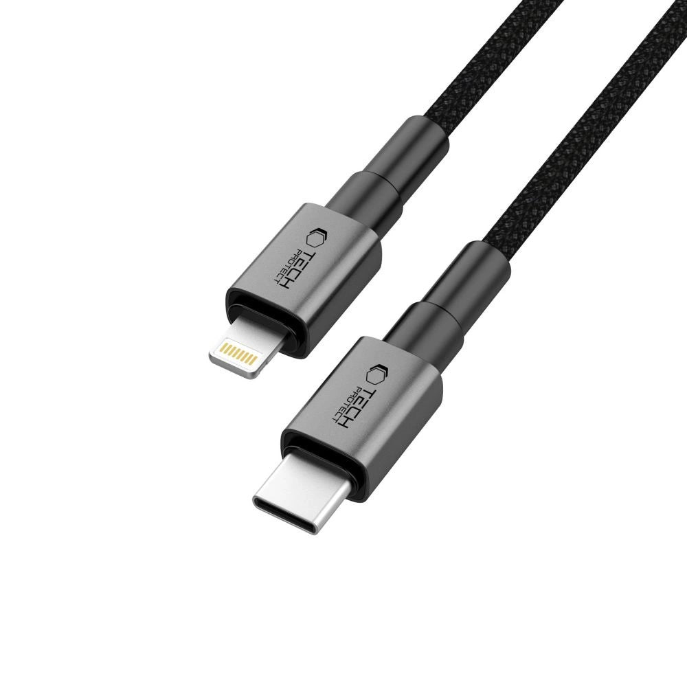Tech-Protect UltraBoost DNA USB-C / Lightning PD27W/3A kabel 100 cm - grå