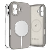 Tech-Protect flydende silikone MagSafe iPhone 16 Case - Grå