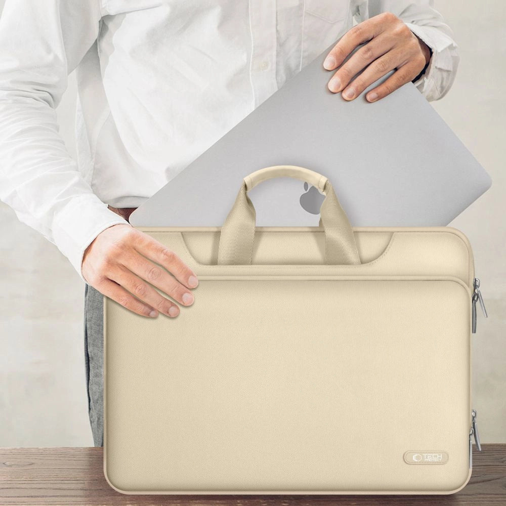 15-16 Tech-Protect lommelaptoptaske - beige