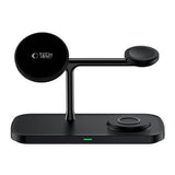 Tech-Protect QI15W-A45 3in1 trådløs oplader med MagSafe til Apple-enheder - sort