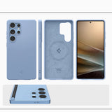 Spigen Silicone Fit Mag Case til Samsung Galaxy S25 Ultra - Blå