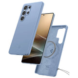 Spigen Silicone Fit Mag Case til Samsung Galaxy S25 Ultra - Blå