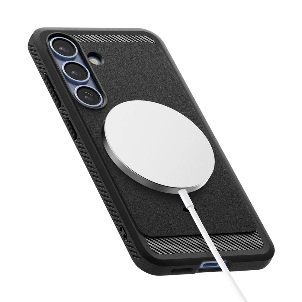 Spigen Rugged Armor Mag MagSafe Case for Samsung Galaxy S25 - Matte Black