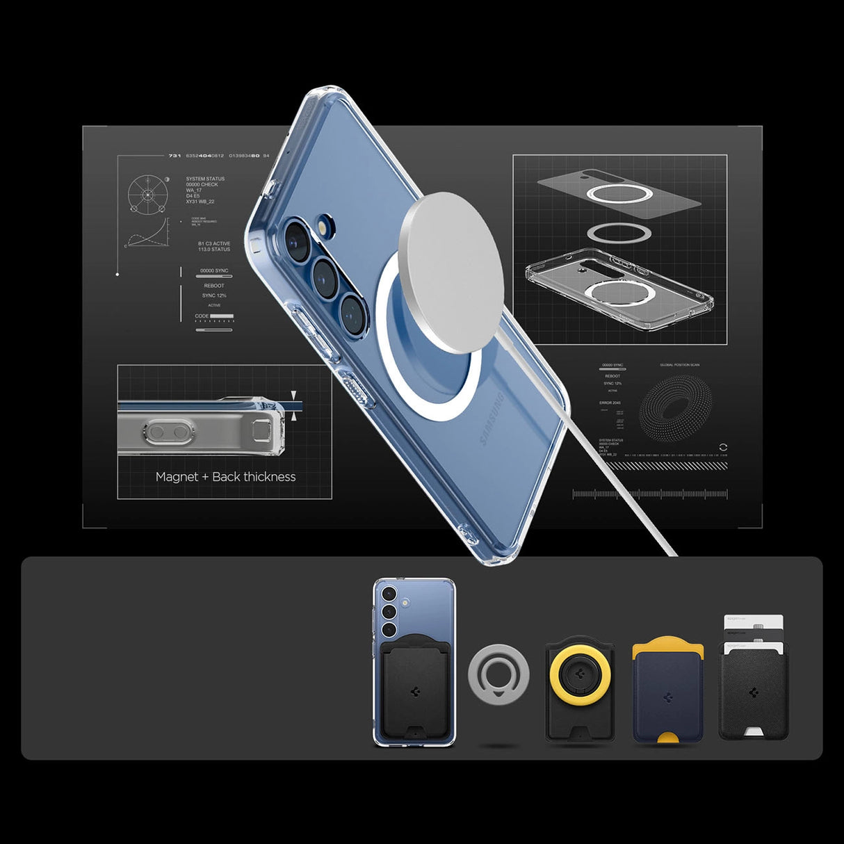 Spigen Ultra Hybrid Mag Case til Samsung Galaxy S25 - klar