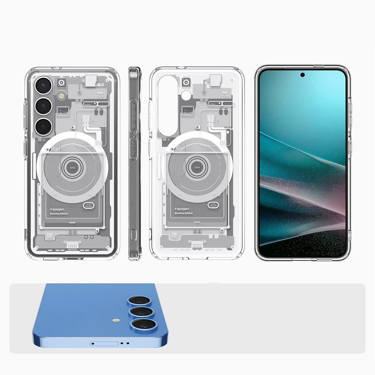 Spigen Ultra Hybrid Mag Case til Samsung Galaxy S25 Zero One - hvid