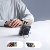 Joyroom JR-PBM12 Power Bank 10000mAh 22,5W MagSafe Kompatibel, 15W trådløs opladning, med ringbase - sort