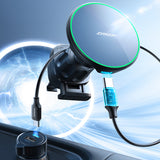 Joyroom JR-ZS412 holder med Qi2 15W oplader, bil, til luftventil - sort
