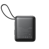 Joyroom JR-PBF27 10000mAh 22.5W Powerbank med indbygget USB-C og Lightning Kabler - sort