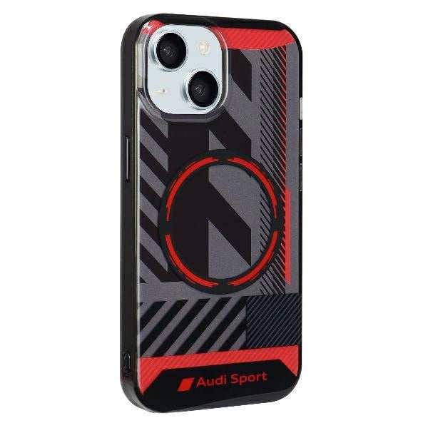 Audi IML Sport MagSafe Case iPhone 15 / 14 / 13 6.1" black/black hardcase AU-IMLMIP15-RSQ/D2-BK
