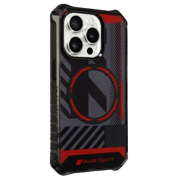 Audi IML Sport MagSafe Case iPhone 15 Pro Max 6.7" black/black hardcase AU-IMLMIP15PM-RSQ/D2-BK