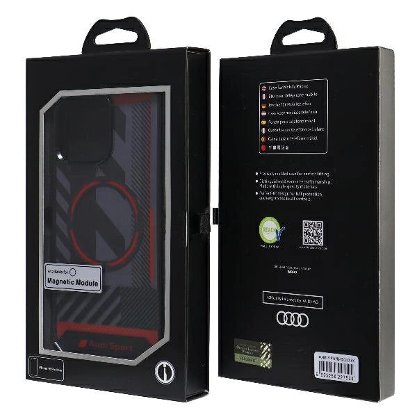 Audi IML Sport MagSafe Case iPhone 15 Pro Max 6.7" black/black hardcase AU-IMLMIP15PM-RSQ/D2-BK
