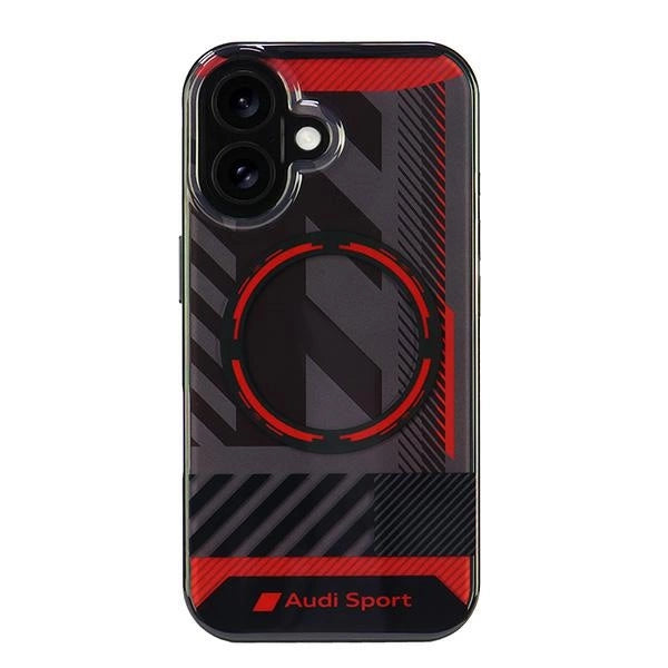 Audi IML Sport MagSafe iPhone 16 6.1" black/black hardcase AUS-IMLMIP16-RSQ/D2-BK