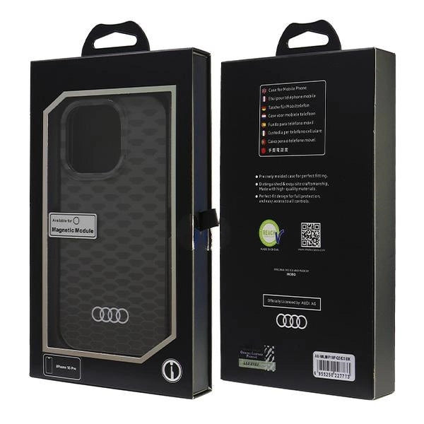 Audi IML Stitching Pattern MagSafe iPhone 16 Pro 6.3" sort/sort hardcase AU-IMLMIP16P-Q5/D3-BK