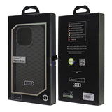 Audi IML Stitching Pattern MagSafe iPhone 16 Pro 6.3" sort/sort hardcase AU-IMLMIP16P-Q5/D3-BK
