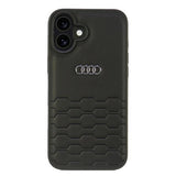 Audi syntetisk læder iPhone 16 Plus 6.7" sort/sort hardcase AU-TPUPCIP16M-GT/D2-BK