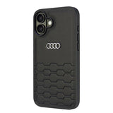 Audi syntetisk læder iPhone 16 Plus 6.7" sort/sort hardcase AU-TPUPCIP16M-GT/D2-BK