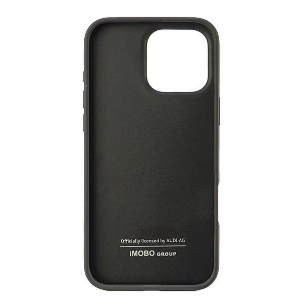 Audi syntetisk læder iPhone 16 Pro Max 6.9" sort/sort hardcase AU-TPUPCIP16PM-GT/D2-BK