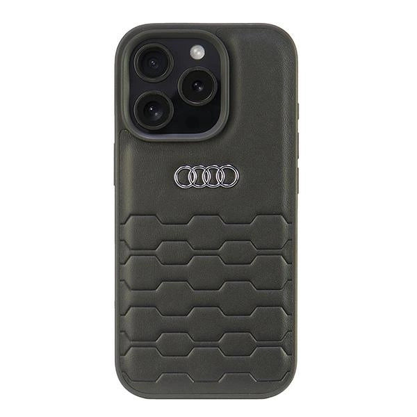 Audi syntetisk læder iPhone 16 Pro 6.3" sort/sort hardcase AU-TPUPCIP16P-GT/D2-BK