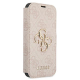 Guess GUBKP13X4GMGPI iPhone 13 Pro Max 6.7" pink/pink book 4G Big Metal Logo