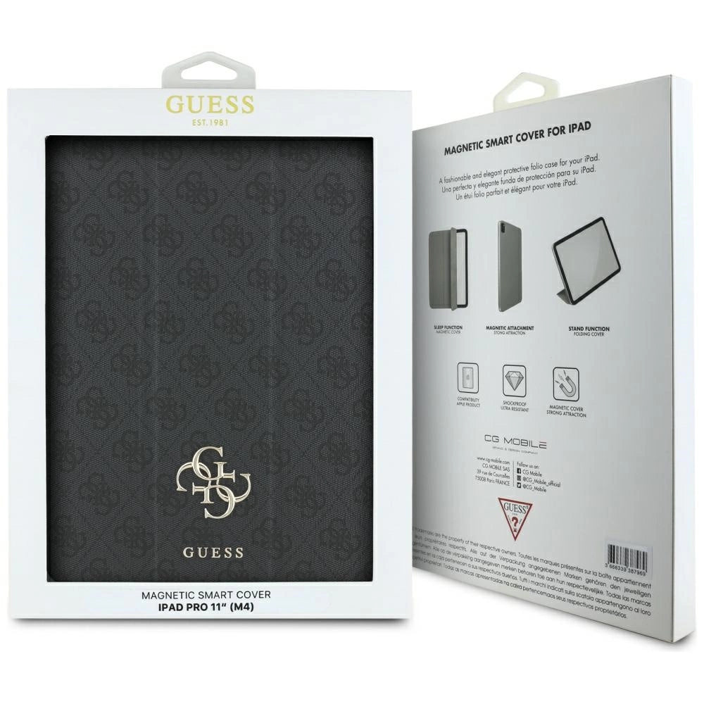 Guess GUFC11PM24PS4SGK iPad Pro 11" 2024 black/black Magnetic 4G Big Logo