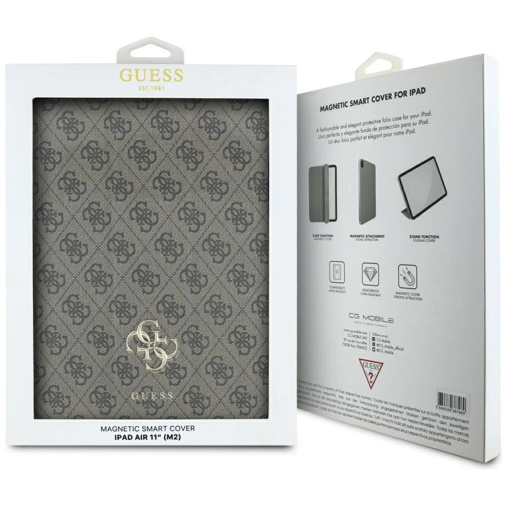 Guess GUFC11RM24PS4SGW iPad Air 11" 2024 brown/brown Magnetic 4G Big Logo