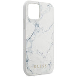 Guess Marble Case til iPhone 12 mini 5.4" - Hvid