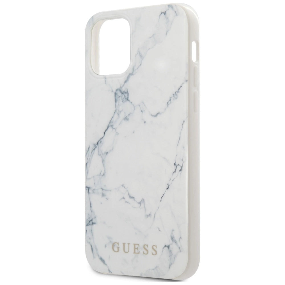 Guess Marble Case til iPhone 12 mini 5.4" - Hvid