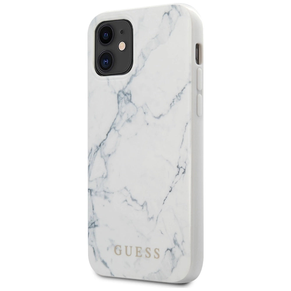 Guess Marble Case til iPhone 12 mini 5.4" - Hvid