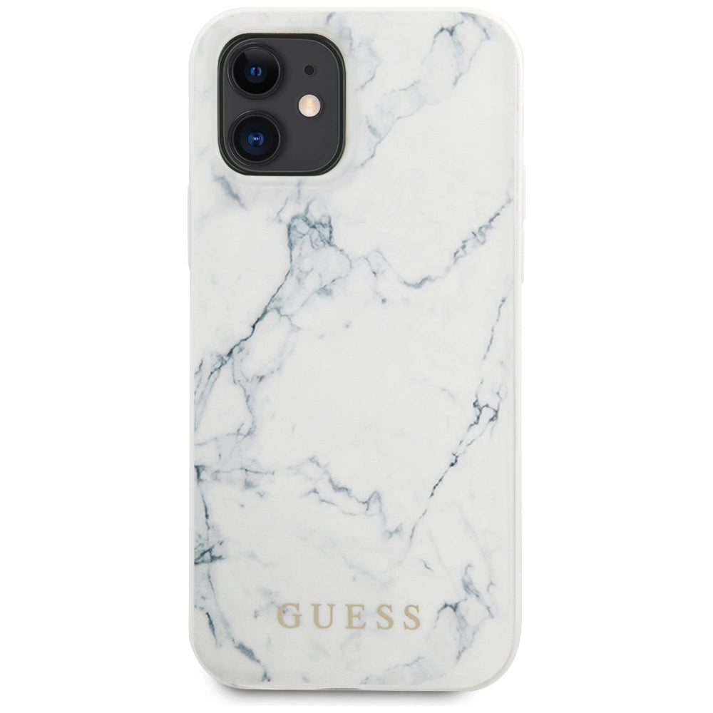 Guess Marble Case til iPhone 12 mini 5.4" - Hvid