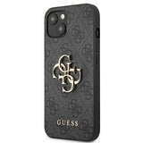 Guess GUHCP13M4GMGGR iPhone 13 / 14 / 15 6.1" gray/gray hardcase 4G Big Metal Logo