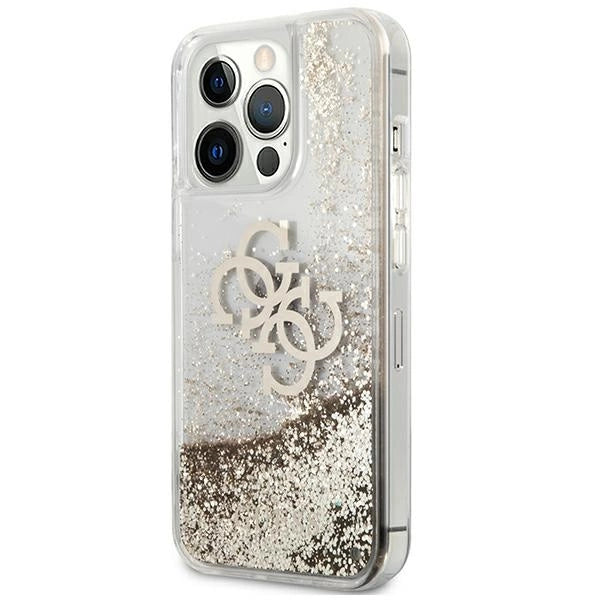 Guess 4G Big Liquid Glitter Case til iPhone 13 Pro Max 6.7" - guld