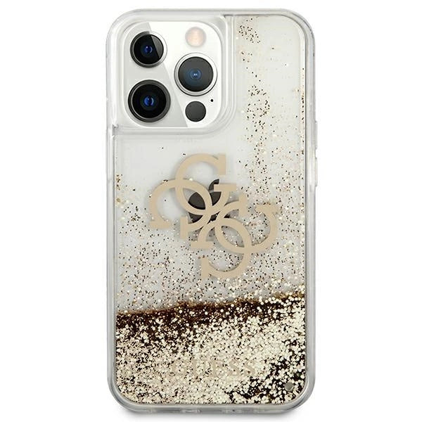Guess 4G Big Liquid Glitter Case til iPhone 13 Pro Max 6.7" - guld